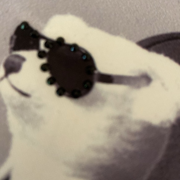 NWT white & Black Tee Top Satin Appliqué Icon Karl Lagerfeld Black Embellishment - Picture 8 of 16